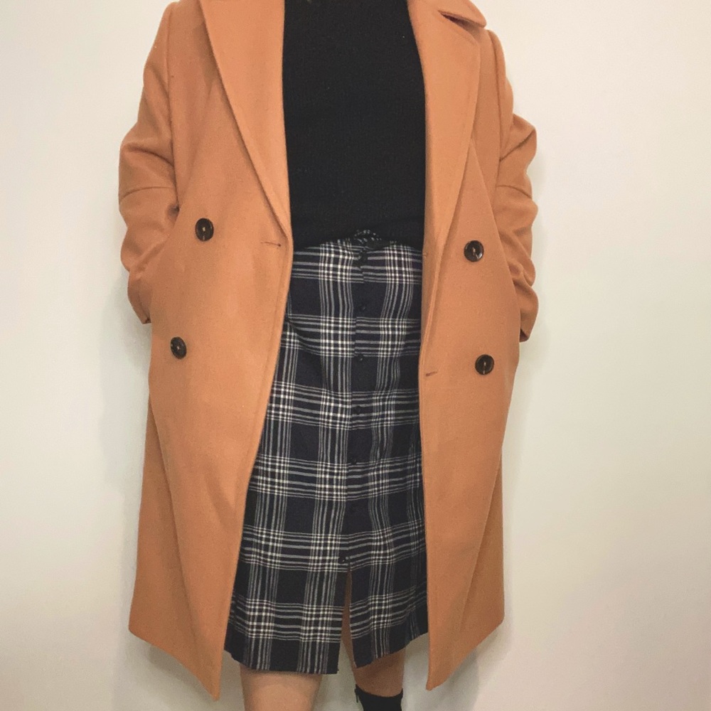 Size 14 ASOS tan coat